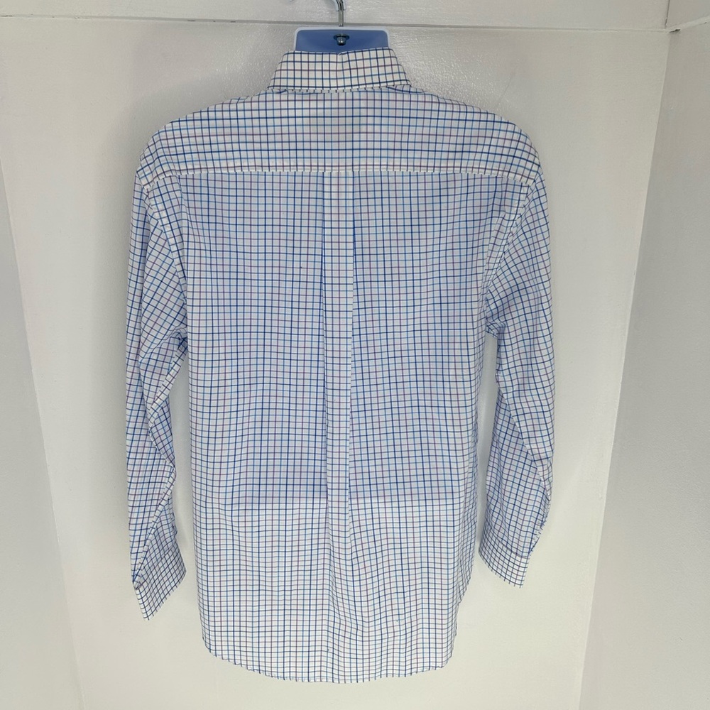 Vineyard Vines Cooper Shirt Size Medium 100% Cotton Blue Check Office Career - Picture 6 of 12
